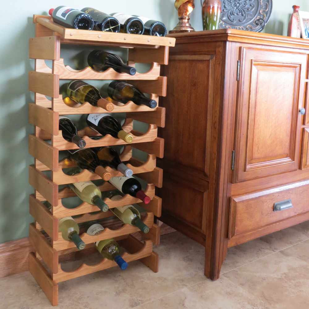 Countertop Oak Wood Wine Rack Wine Bottle Display Stand Wine Rack Wine Holder Ebay 4801